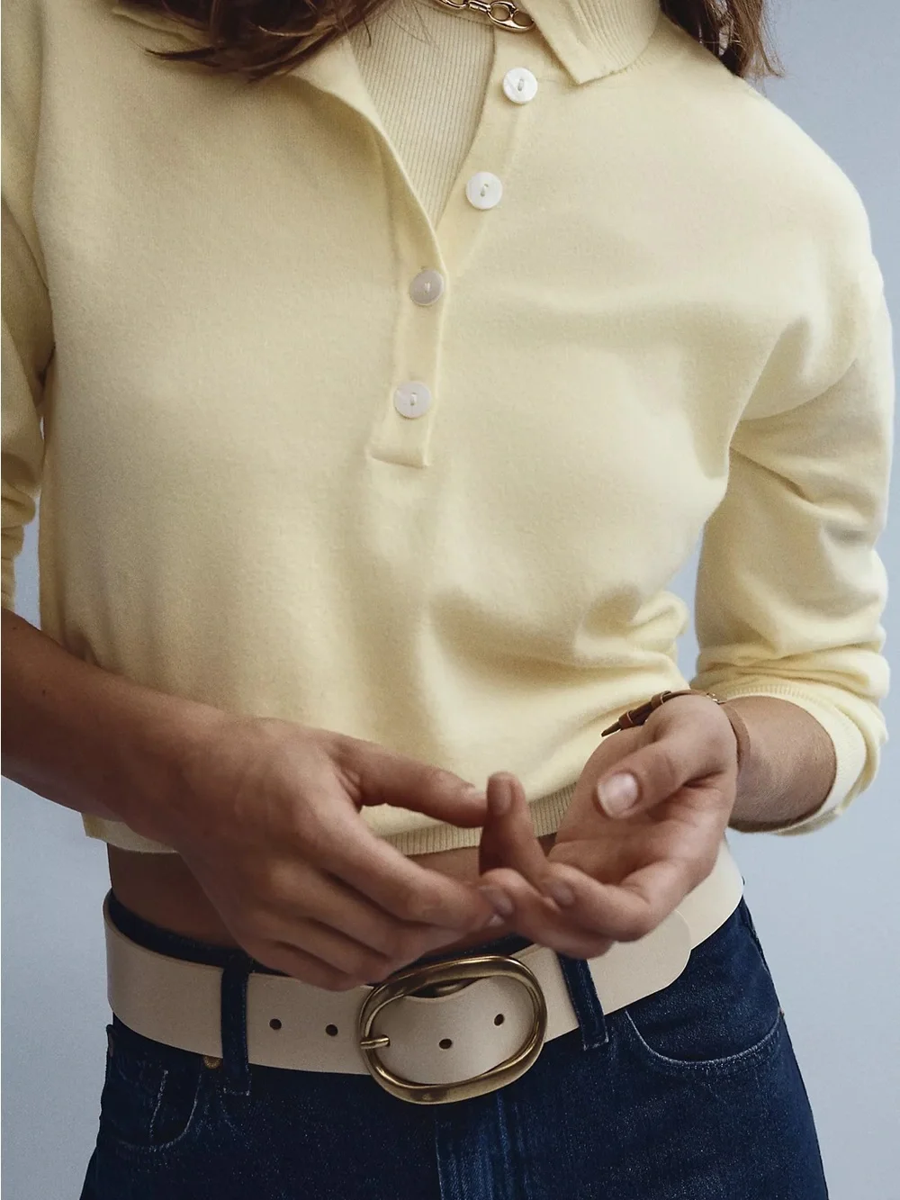 Anthropologie Oval Buckle Belt